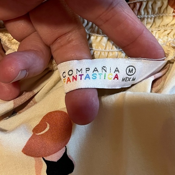 COMPAÑÍA FANTÁSTICA – Cream Camisole with Hat Print – Size M - Picture 2 of 7